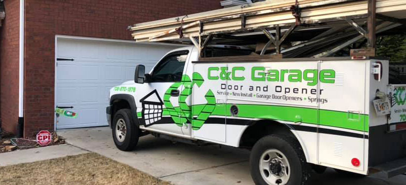 C&C Garage Door and Opener truck