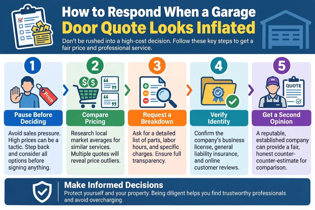 How to Respond When a Garage Door Quote Looks Inflated