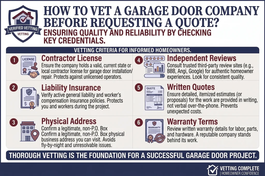 How to Vet a Garage Door Company Before Requesting a Quote