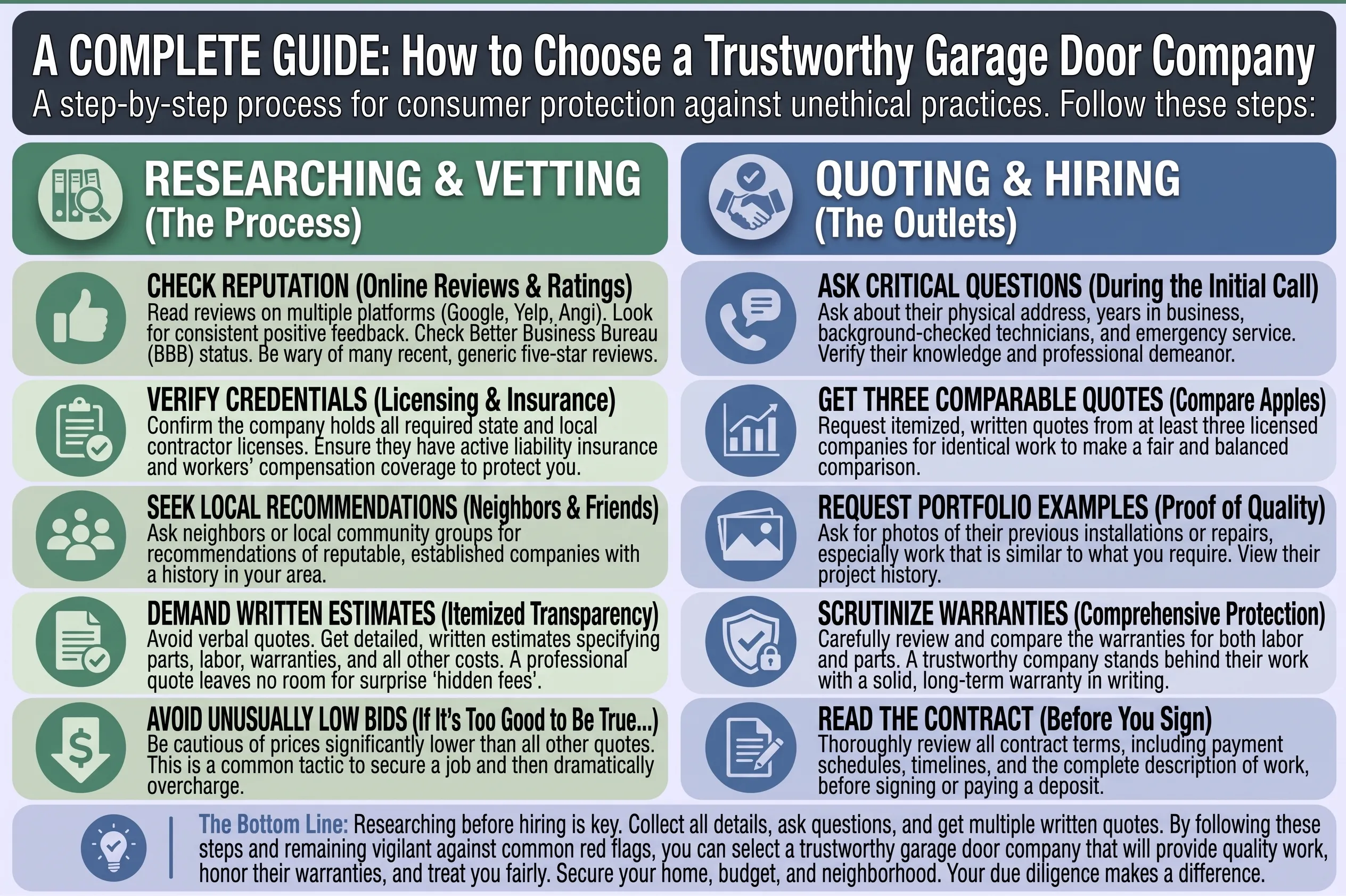 How to Choose a Trustworthy Garage Door Company to Quote